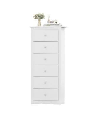 6-Drawer Tall Chest Dresser for Bedroom Storage