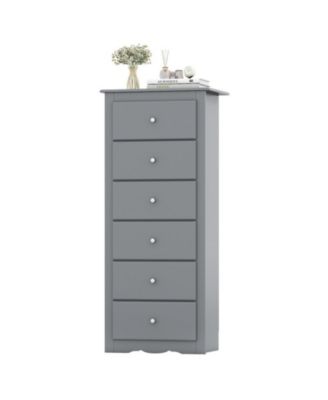 6-Drawer Tall Chest Dresser for Bedroom Storage