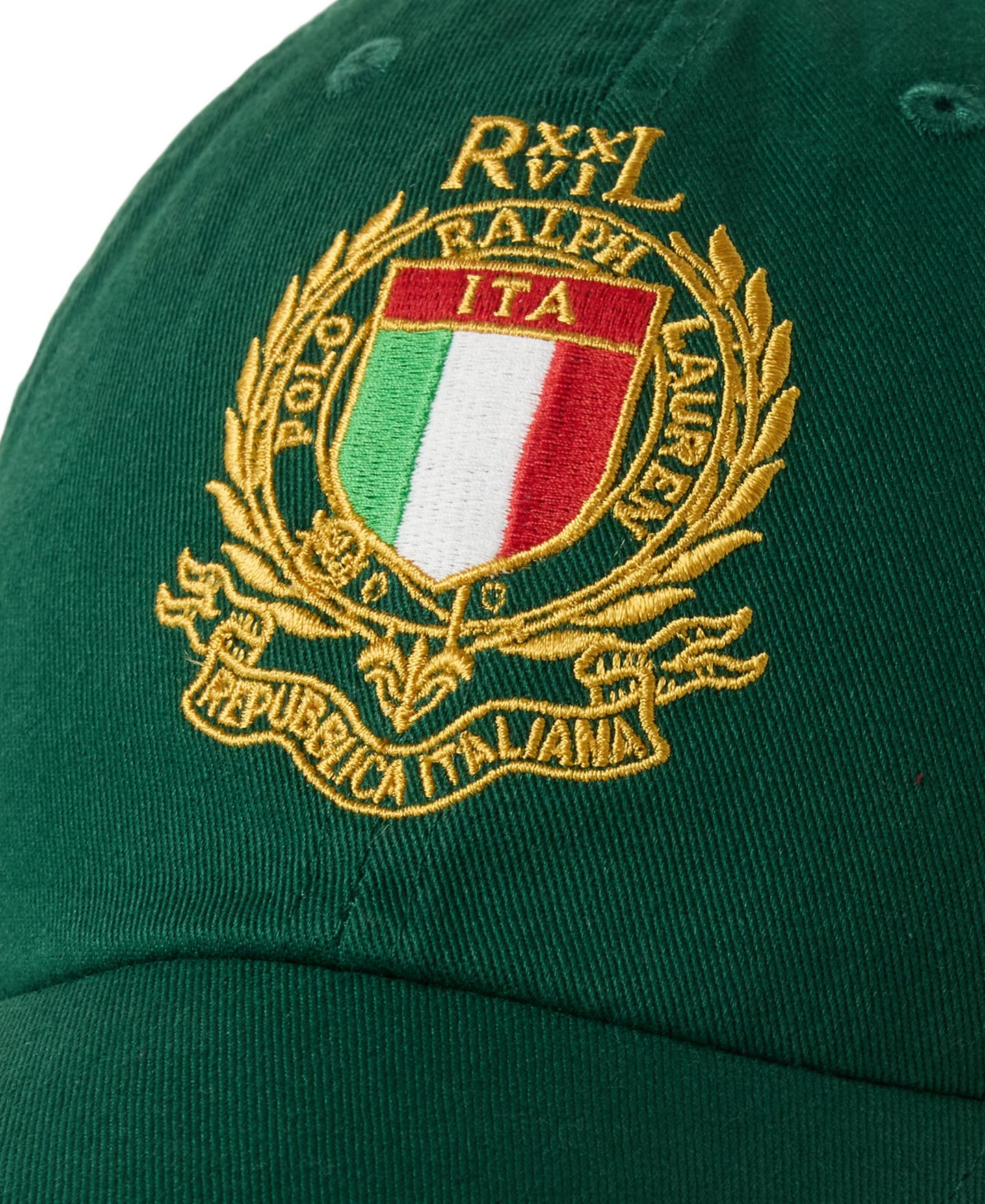 Мужская кепка Polo Ralph Lauren Italy Twill, цвет: Тёмно-зелёный — фото 4