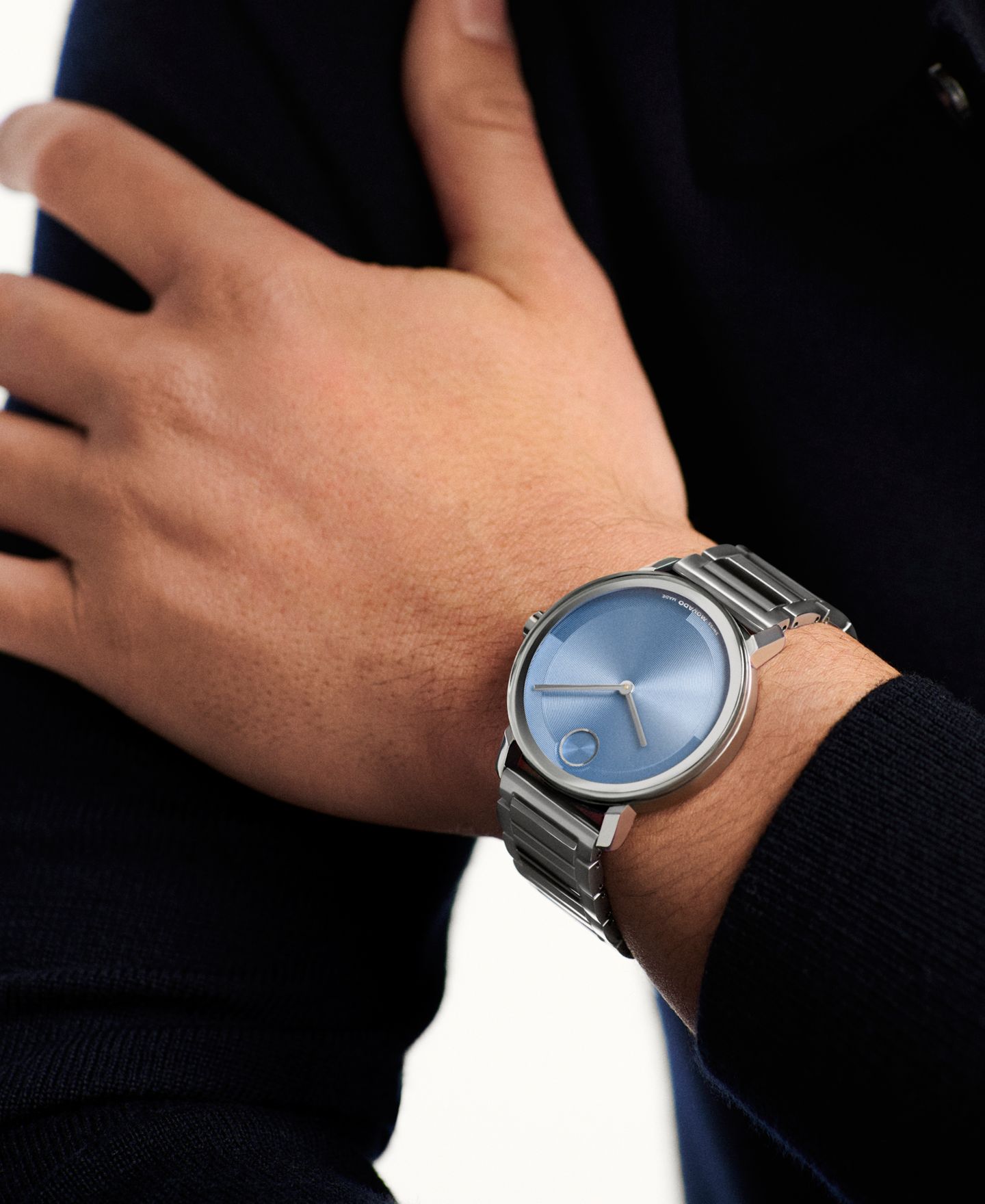 Мужские часы Movado Bold Evolution 2.0 Swiss Quartz Ionic Plated Grey Steel Watch, 40mm — фото 4