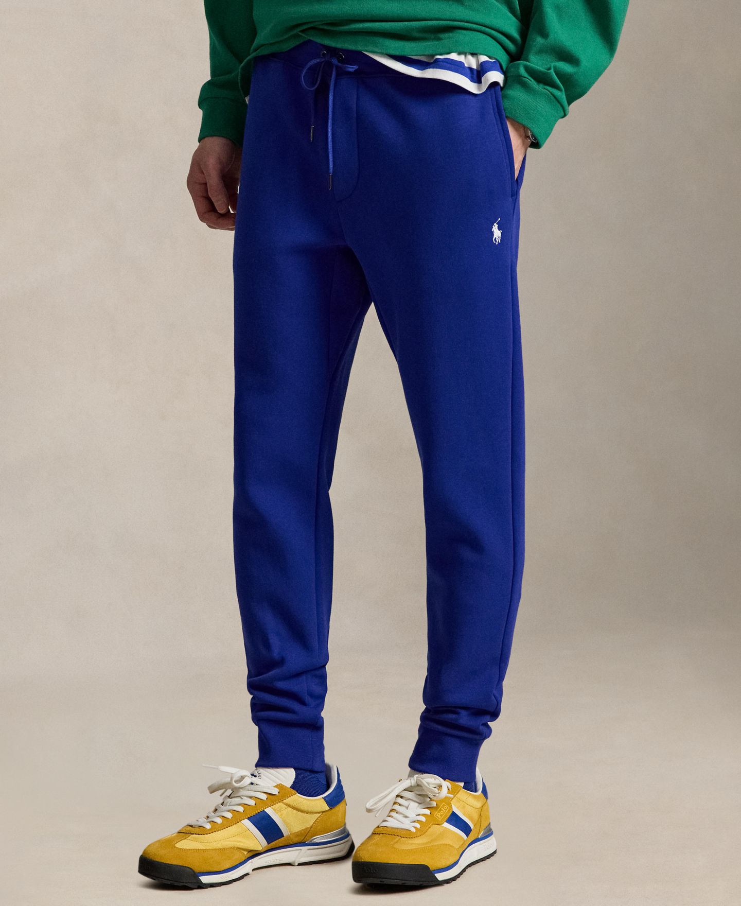 Мужские брюки Polo Ralph Lauren Double-Knit Jogger, цвет: Лазурный — фото 1