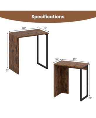 Nesting Coffee Tables Set of 2 Stackable