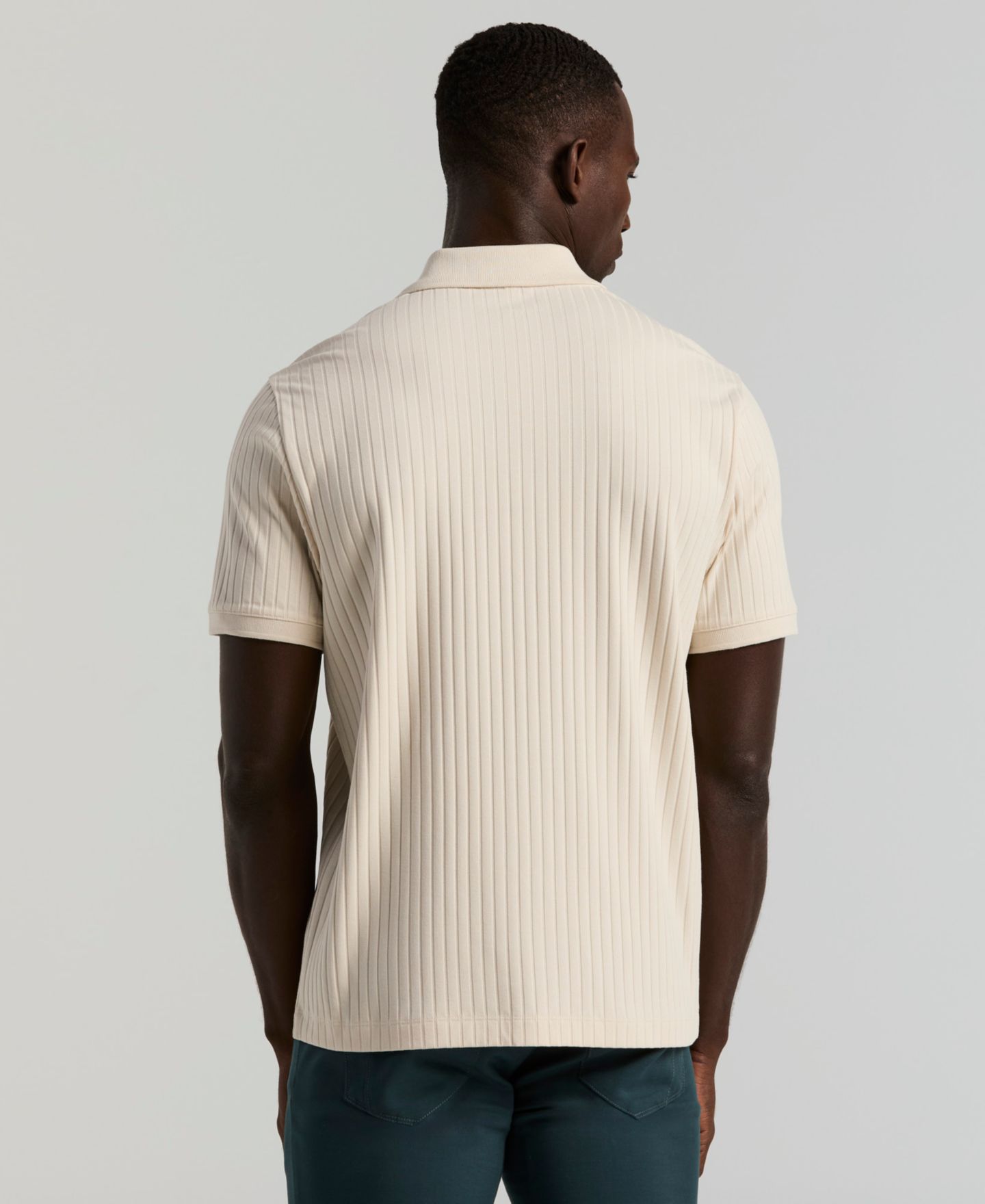 Мужская рубашка Perry Ellis Vertical Rib Button-Front, цвет: Берёзовый — фото 5