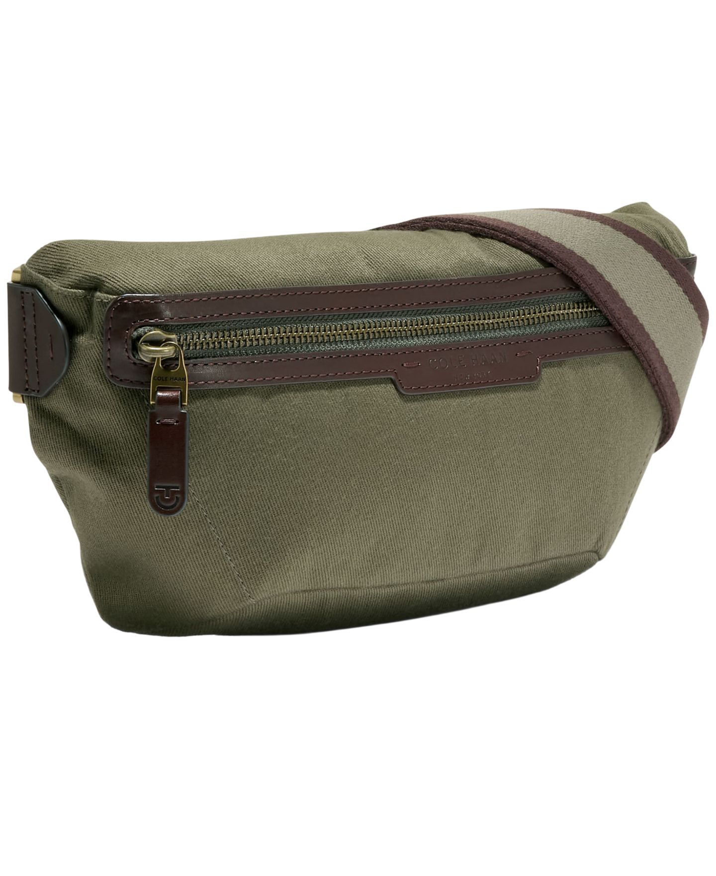 Мужская сумка Cole Haan Judson Brushed Twill Crossbody, цвет: Оливковый зелёный — фото 3