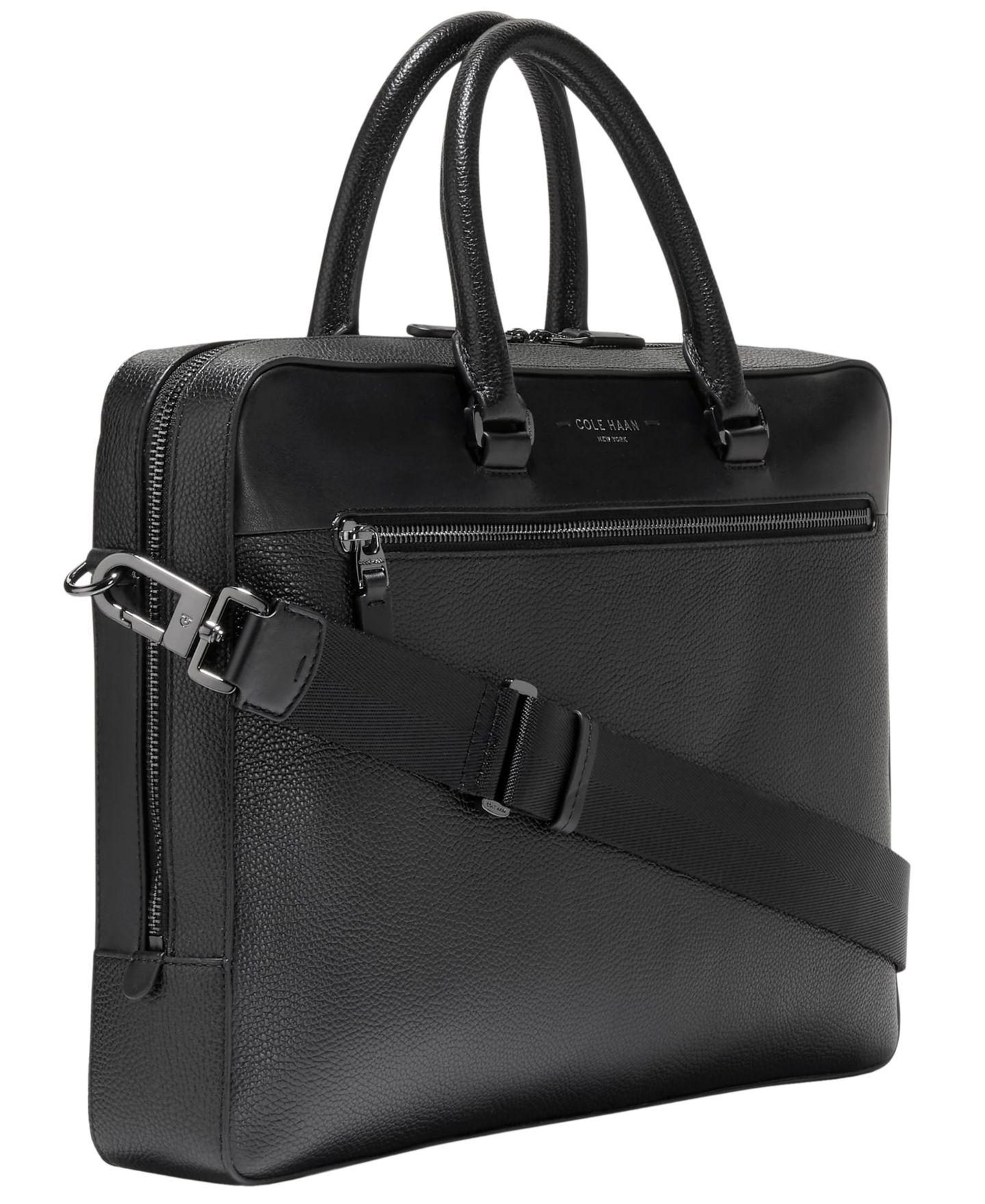 Мужская сумка Cole Haan Damon Laptop Briefcase, цвет: Чёрный — фото 3