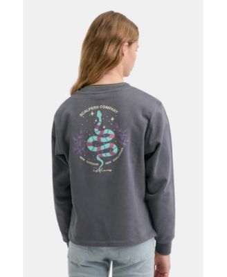 Big Girls sweatshirt embroidered with snake motif
