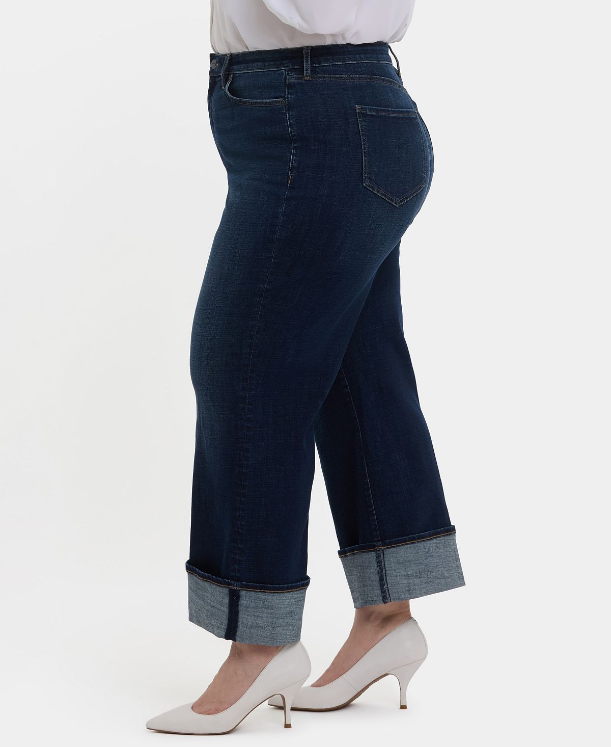 NYDJ Plus Size Teresa Wide-Leg Jeans view 3 — MAYCSS fashion products
