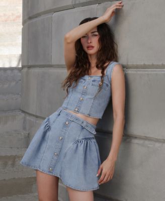 Women's Belted Mini Skirt