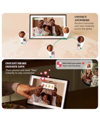 by Lexar 10.1" WiFi Digital Photo Frame | HD Anti-Glare Touch Display | 32GB Storage | Share Photos/Videos via App | Perfect for Gifting