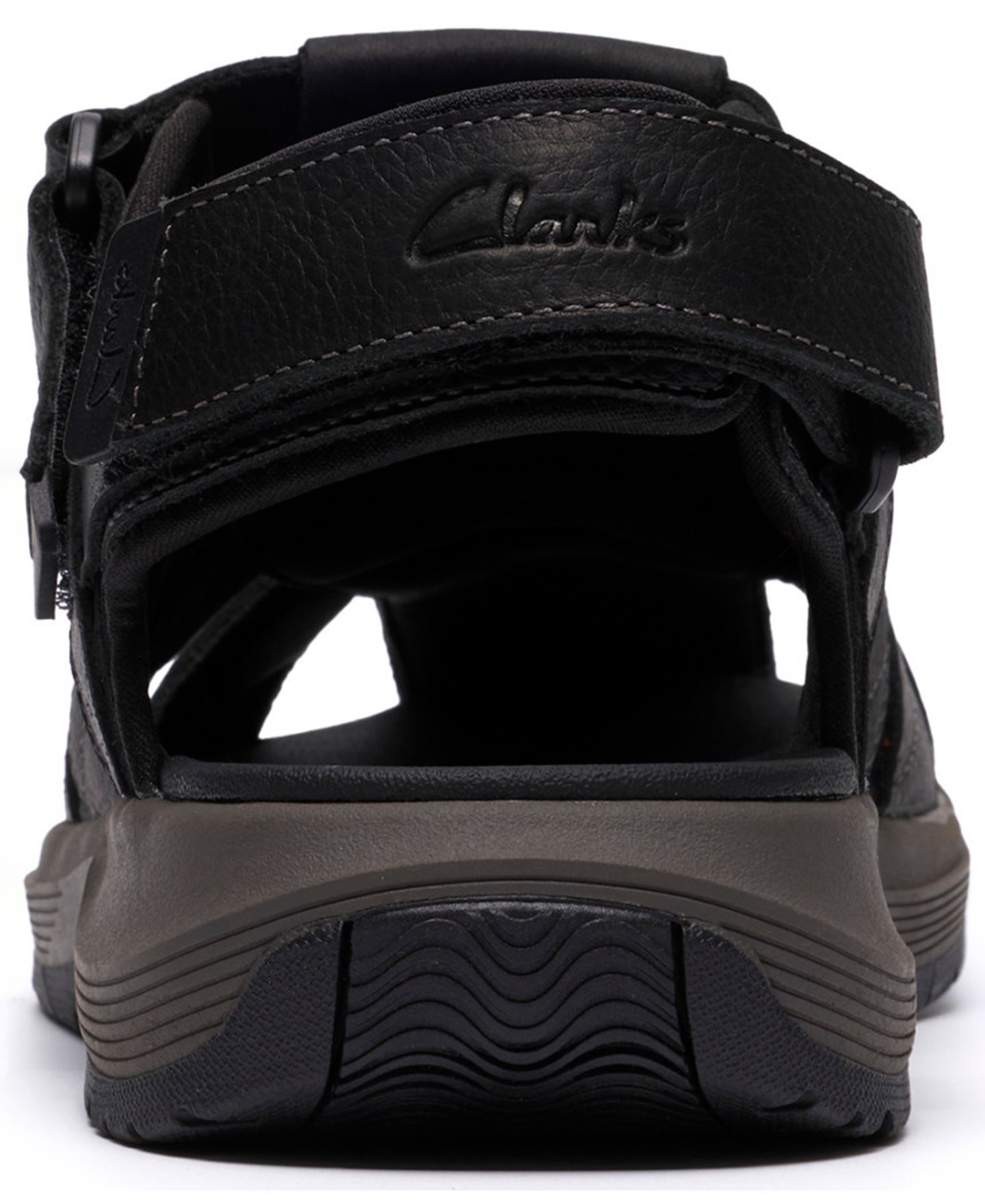 Мужские сандалии Clarks Collection Guideview Cove Fisherman, цвет: Чёрный кожаный — фото 3