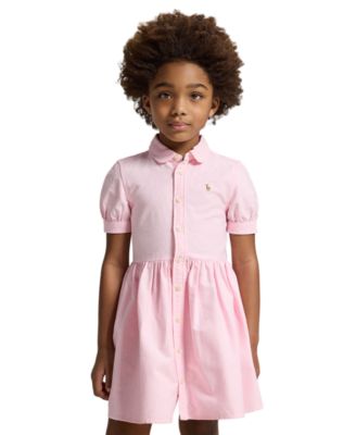Girls' 2T-6X Cotton Oxford Shirtdress