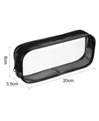 4 pieces Clear PVC Zipper Pouch Travel Makeup Bag