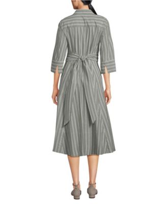 Women's Poplin Midi Wrap Front Dress