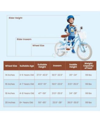 16 Inch Kids Bike with Adjustable Handlebar and Seat