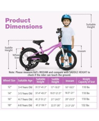 Kids 16 Inch Bike with 2 Brakes