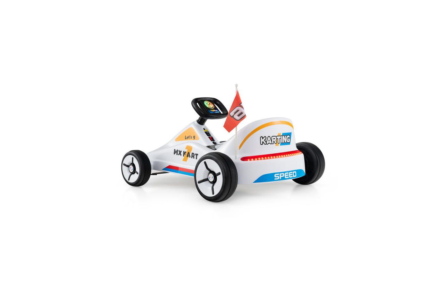 Детская игрушка HONGGE 12V Electric Go Kart with Remote Control and LED Lights, Ages 3+, цвет: Белый — фото 2