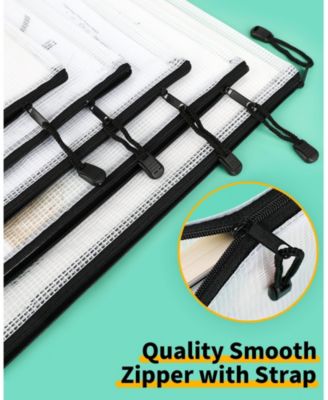 24pcs Mesh Zipper Pouch Large Organizer Waterproof Storage Bags Travel Office Home