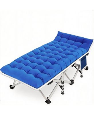 Camping Cot Folding Bed Heavy Duty with Pad Carry Bag Camping Outdoor Recreation Gear