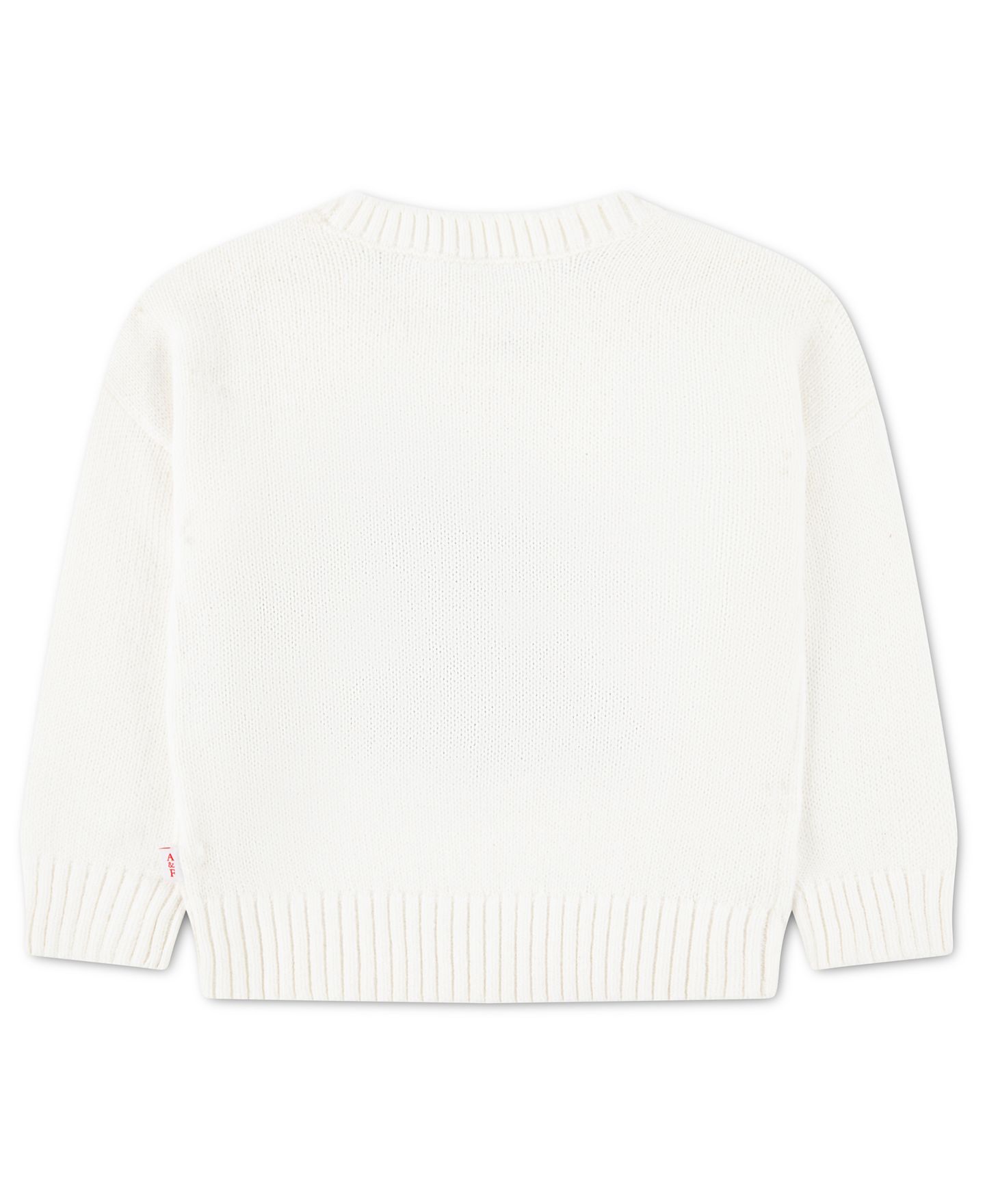 Свитер abercrombie kids Cherry Oversized Sweater для девочек-малышей, цвет: Белый — фото 2