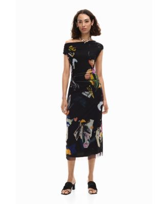 Women's Midi collage dress