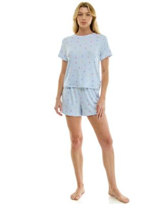 Women's Short-Sleeve T-Shirt and Pull-On Shorts, 2-Piece Set
