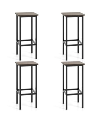 Counter Height Bar Stools Set of 4 with Wood Frame