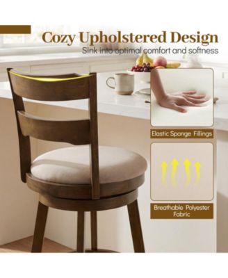 30.5 in Swivel Bar Height Stools Set of 2