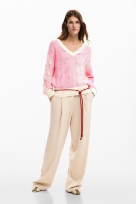 Women's Two-tone knitted sweater