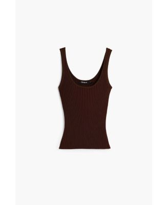 Women's Ribbed Strappy T-Shirt