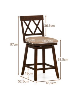 24 in Upholstered Counter Height Bar Stools Set of 2