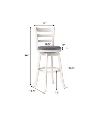 30.5 in Swivel Counter Height Bar Stools Set of 2