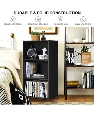 Modern Three Shelf Bookcase Storage Display Cabinet