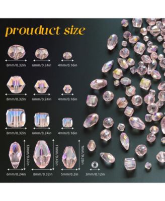 1500 Crystal Glass Beads DIY Jewelry Making Kit Bracelet Necklace Earring Crafts 12 styles