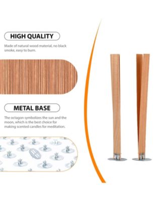 100 Cherry Wood Candle Wicks With Stand Glue Dot Warning Label For DIY Making