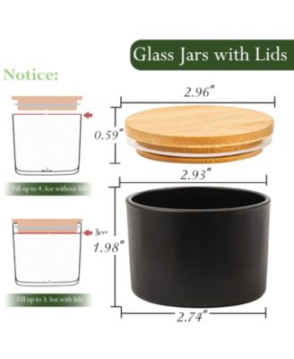 Glass Candle Jars with Airtight Lids 15 Pack