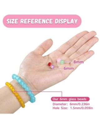 34 colors 1368pcs Glass Beads for Bracelets Crystal Round DIY Earrings Necklace Crafts Spacer Charms Solid Gradient