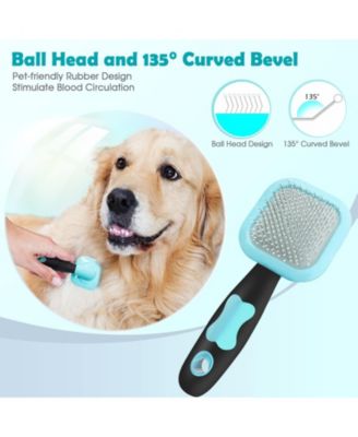 Rotatable Slicker Brush for Dogs Cats Deshedding Grooming Massage