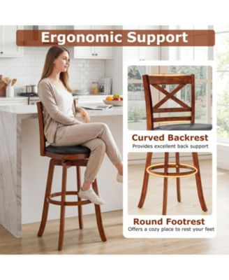 29 in Swivel Bar Height Stools Set of 2