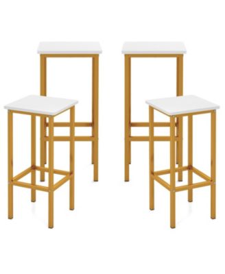 Counter Height Bar Stools Set of 4 with Wood Frame