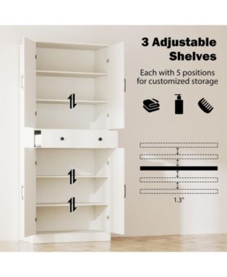 Tall Farmhouse Storage Cabinet with Sliding Barn Doors