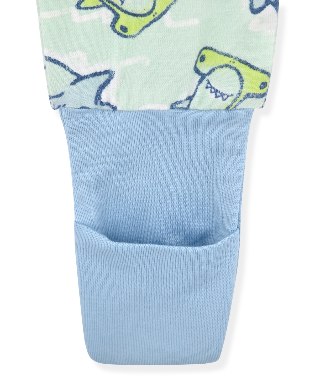 Max & Olivia Baby Boys' Shark Print Round Neck Onesie and Socks, 2-Piece Set