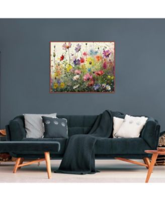 Flower Stamped Cross Stitch Kit DIY Embroidery Needlepoint Ornament Home Decor 12x16