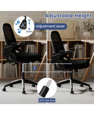 Computer Chair Ergonomic Lumbar Support Flip Up Arms