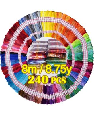 240 skeins Embroidery Floss Egyptian Cotton Cross Threads Friendship Bracelets String 120 colors