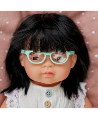 Turquoise Glasses for 15 inch Dolls. Funny accesory to give Realism to The Play