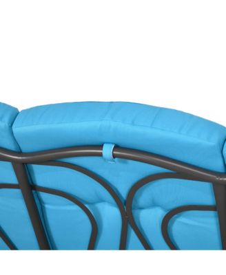 3-Seat Patio Swing w/ Tilt Canopy, Cushions and Cup Tray,