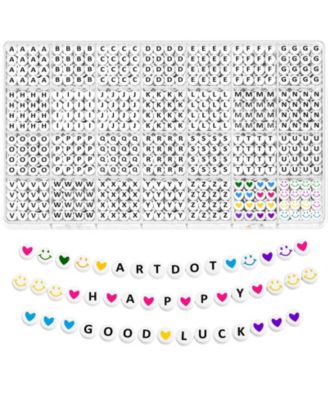 1400 Letter Beads Alphabet Friendship Bracelets Kit Storage Case 28 Styles