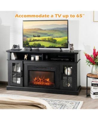 58 in Electric Fireplace TV Stand with Side Cabinets for TVs up to 65