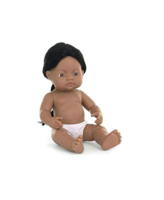 baby Doll 15'' Native American Boy (Polybag) - Made in Spain, Anatomically Correct, Quality, Inclusion, Vanilla scented