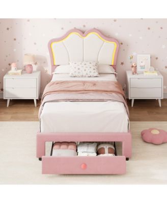 Set of 2 Dreamy Velvet Platform Bed Set with Adjustable Channel-Tufted Headboard – Soft Linen Upholstery, No Box Spring Needed